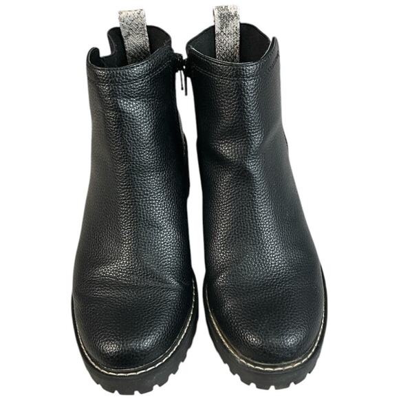 Universal Threads Black Boots Size 7 Rubber Sole Thick Combat Boot Bottom - Picture 2 of 9